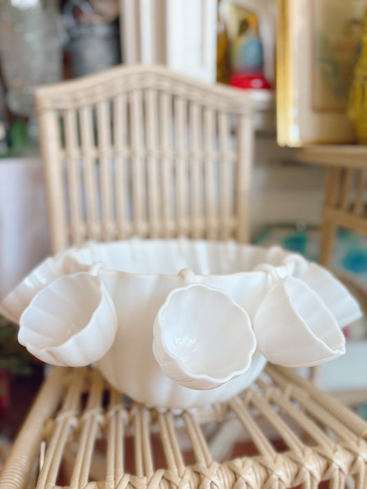 Hazel Atlas 1950s Punch Bowl Set