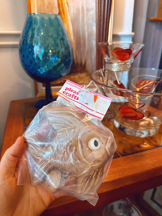 Chalkware Fish and bubble set in original packaging