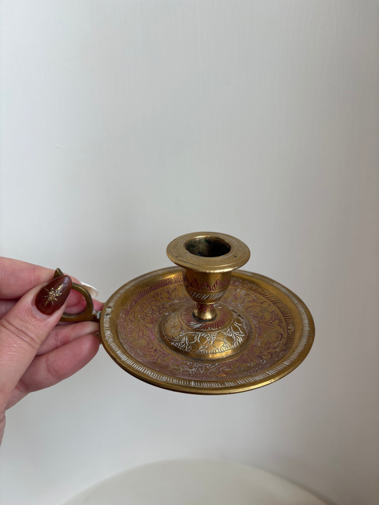 2 Brass Candlestick Holders