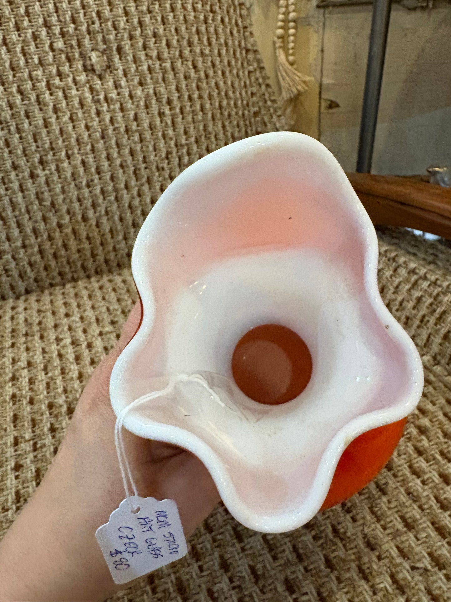 Mid Century Studio Art Glass Vase- Czech