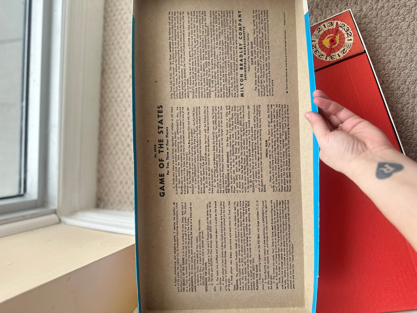 1960 Game Of The States Board Game