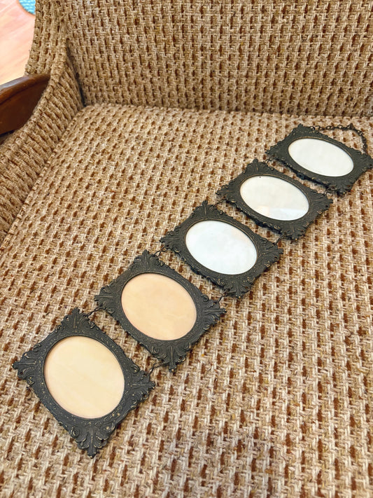 Hanging picture frame with 5 frames