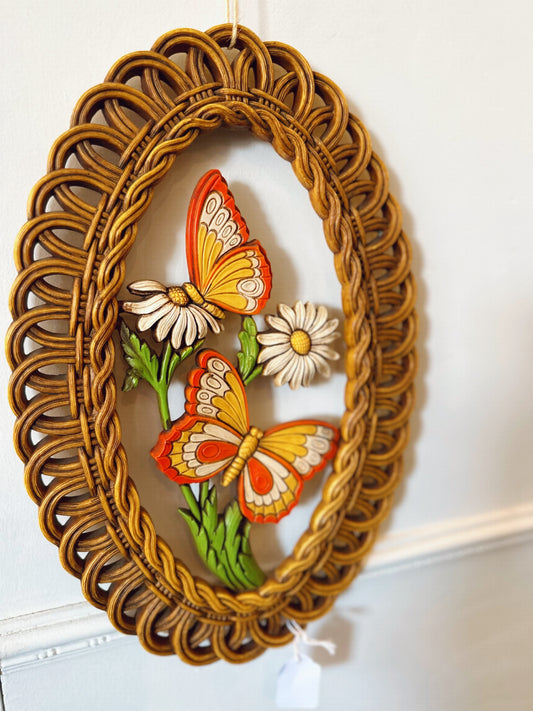 1960s butterfly wall plaque