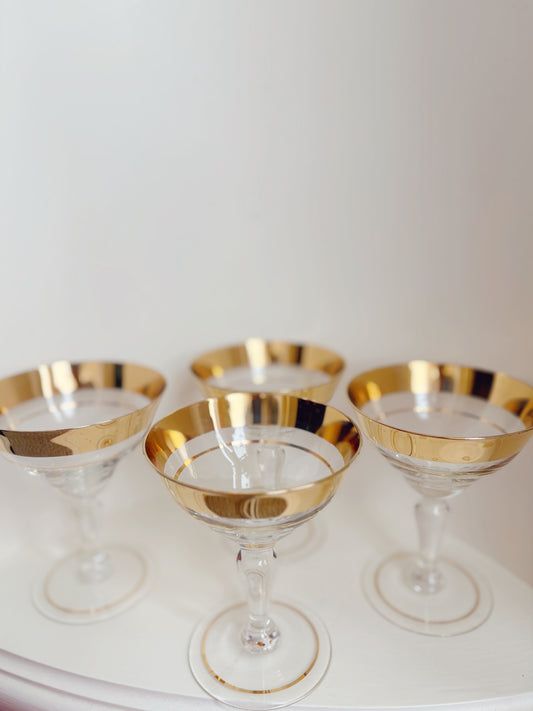 Dorothy Thorpe Crystal Martini Glasses (set of 4)
