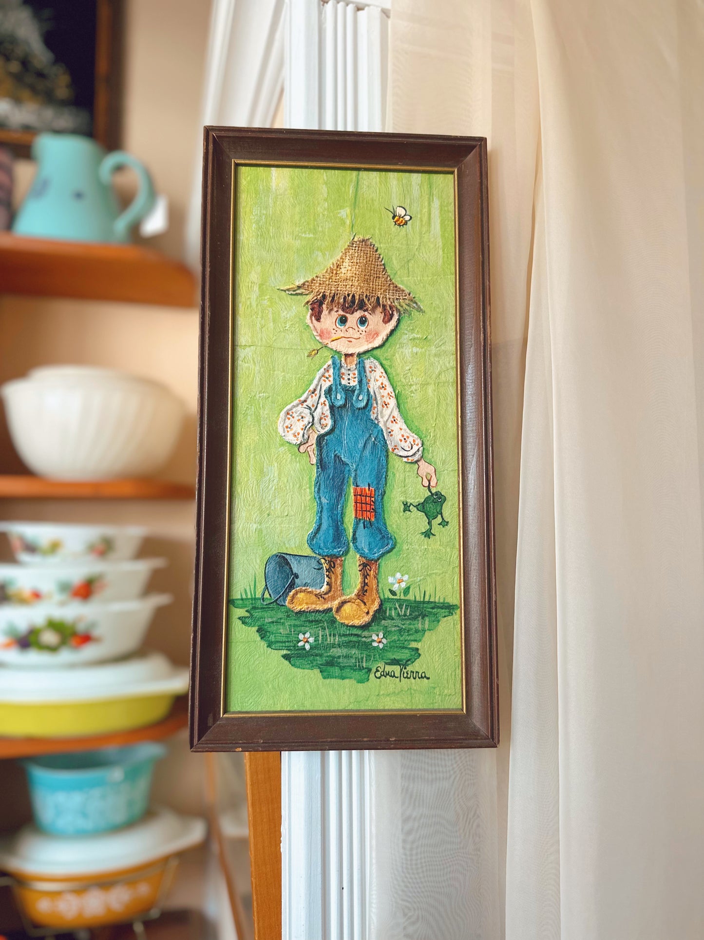 1960s Edma Vierra set of 3 children litho wall art