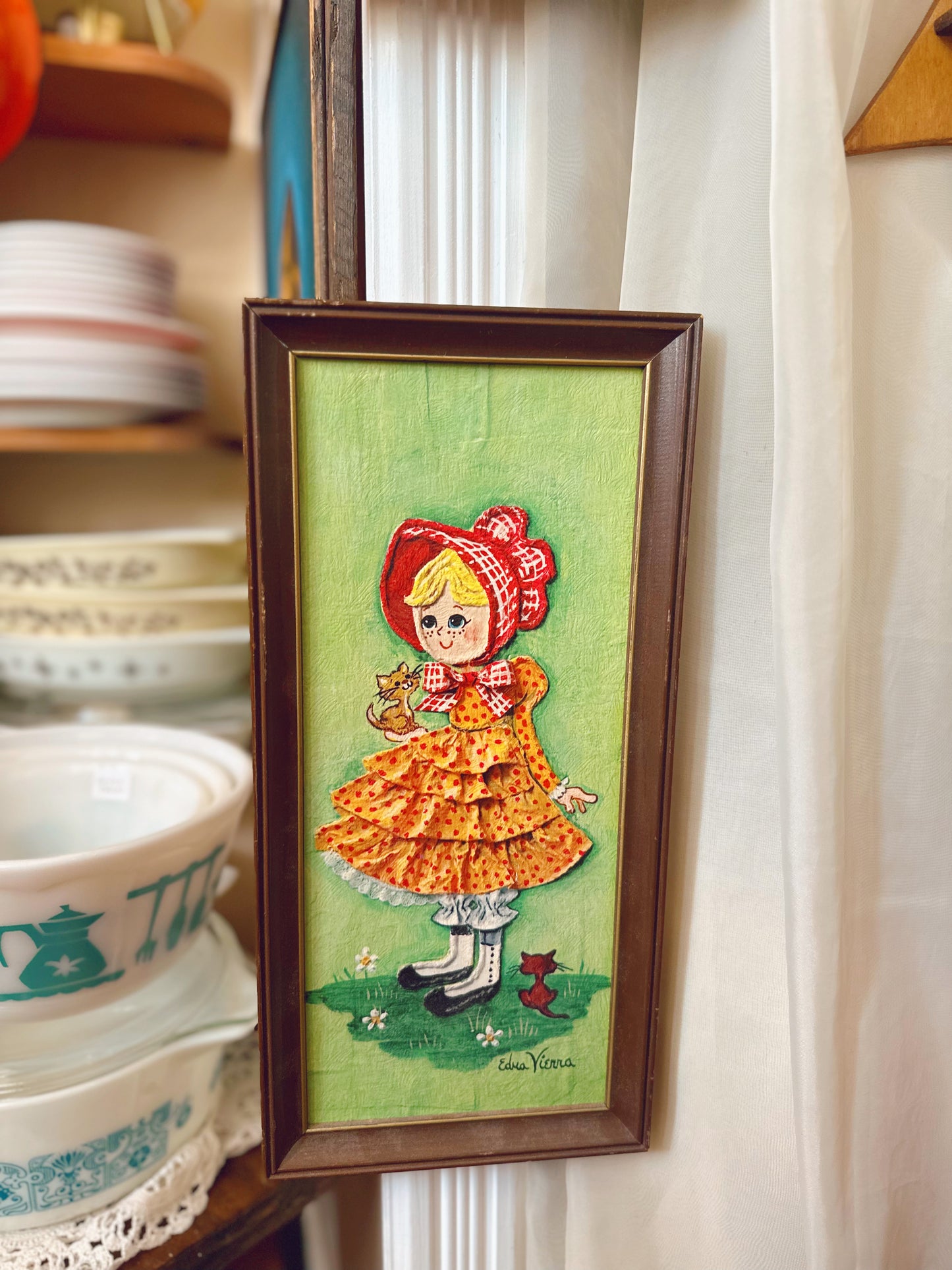 1960s Edma Vierra set of 3 children litho wall art
