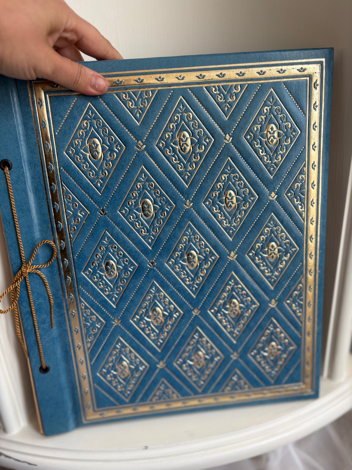 Blue vintage scrapbook never before used