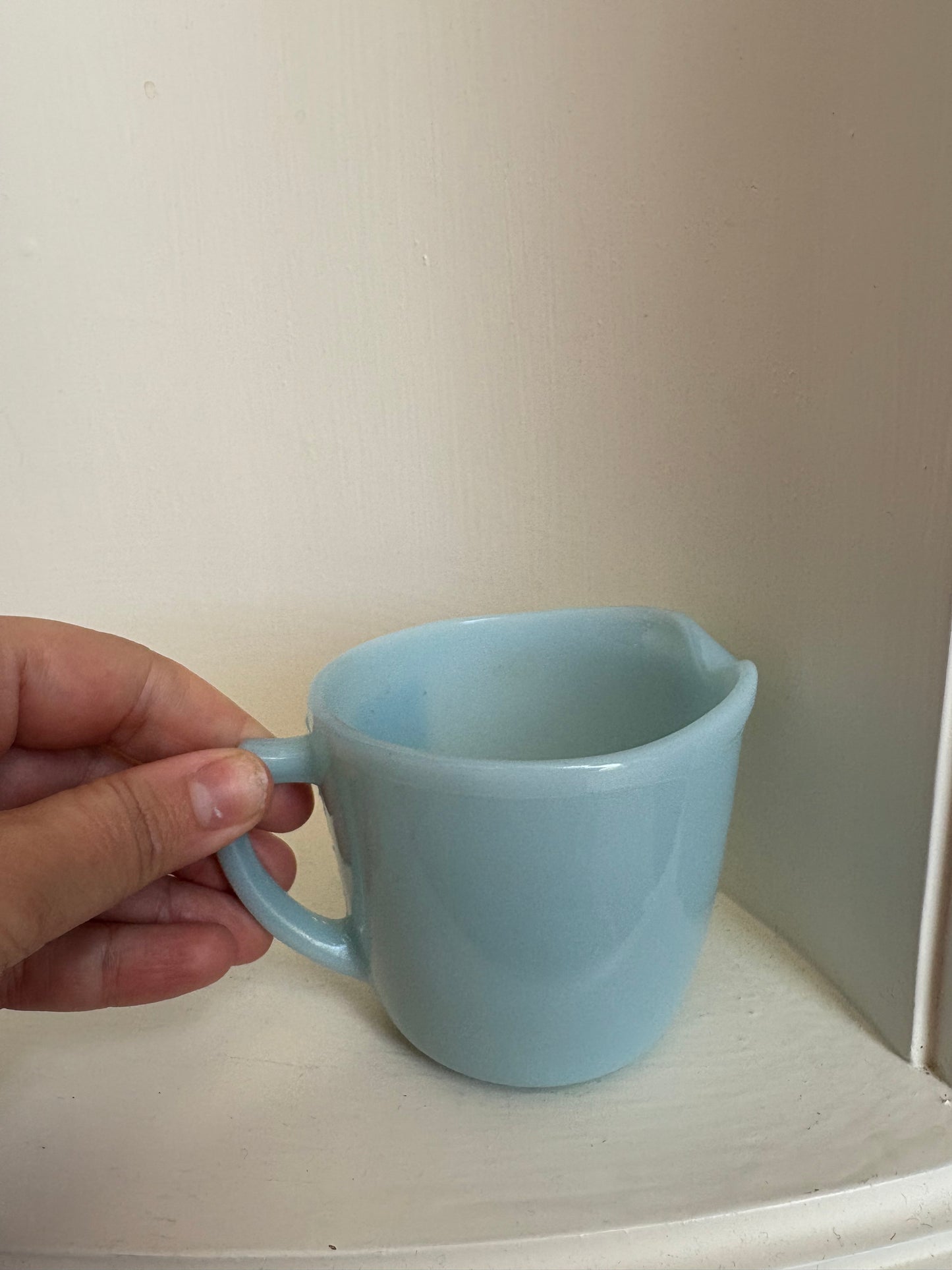 FireKing Blue Delphite Creamer