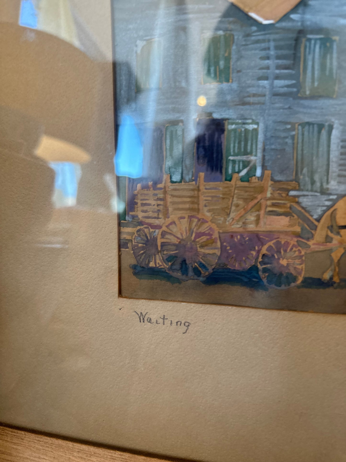 “Waiting” Signed Watercolour Painting