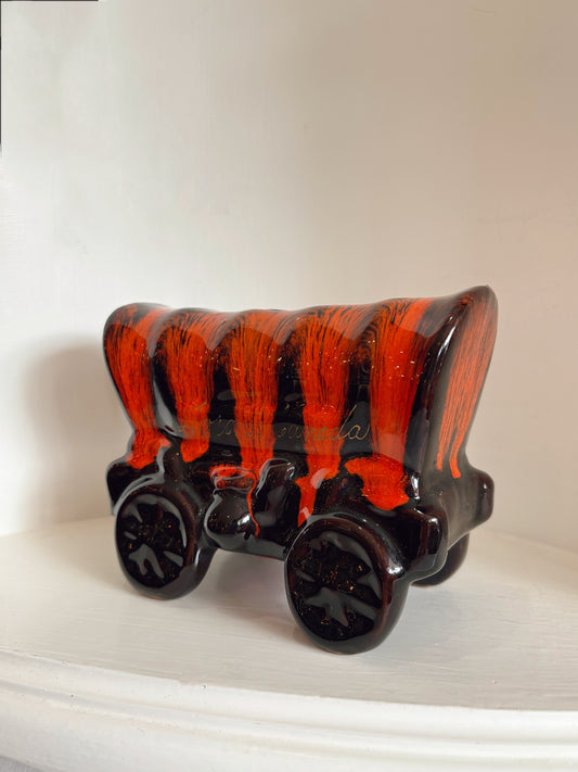 Mid Century Pottery Souvenir Truck Wagon Coin Bank - Canuck Pottery