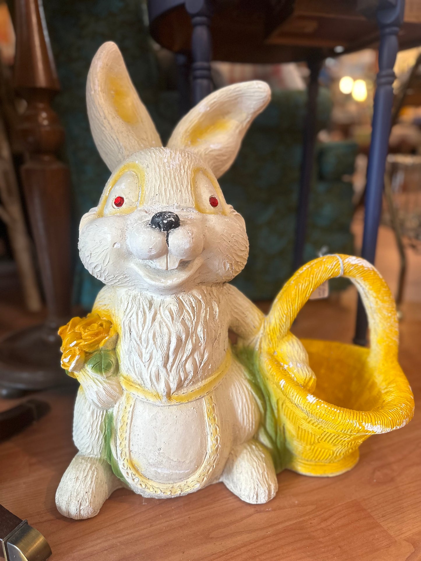 Extra large plaster Easter bunny coin bank