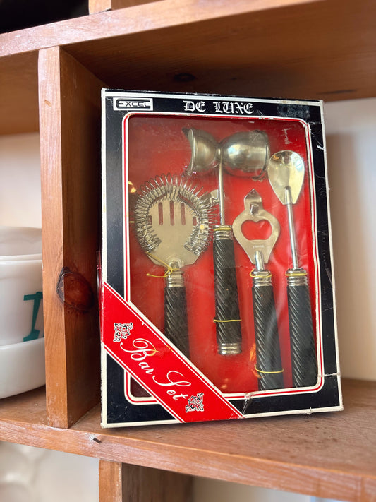Vintage 4 Piece Bar Set