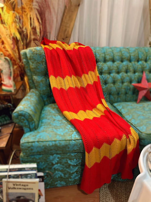 Red & Gold throw blanket