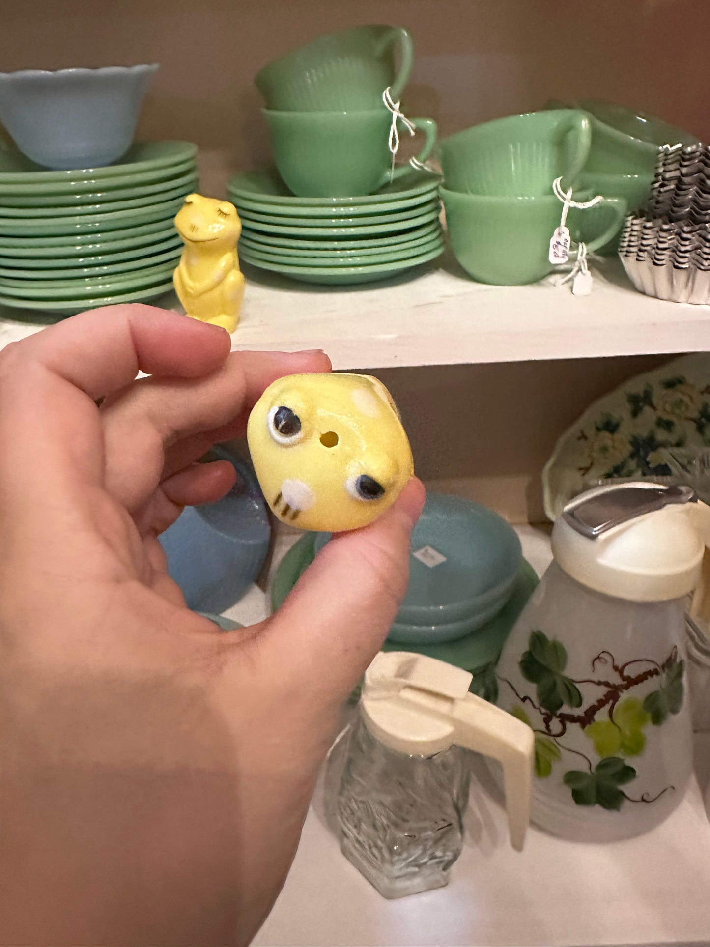 Plastic Frog Salt & Pepper shaker set