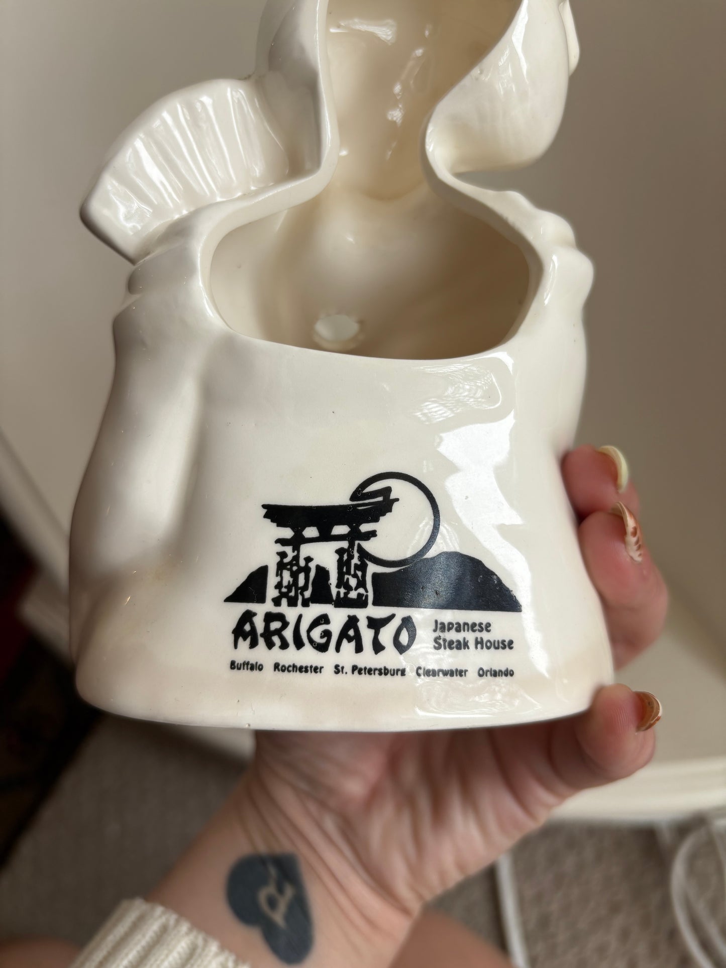 Pair of Arigato Japanese Steakhouse Tiki Mugs
