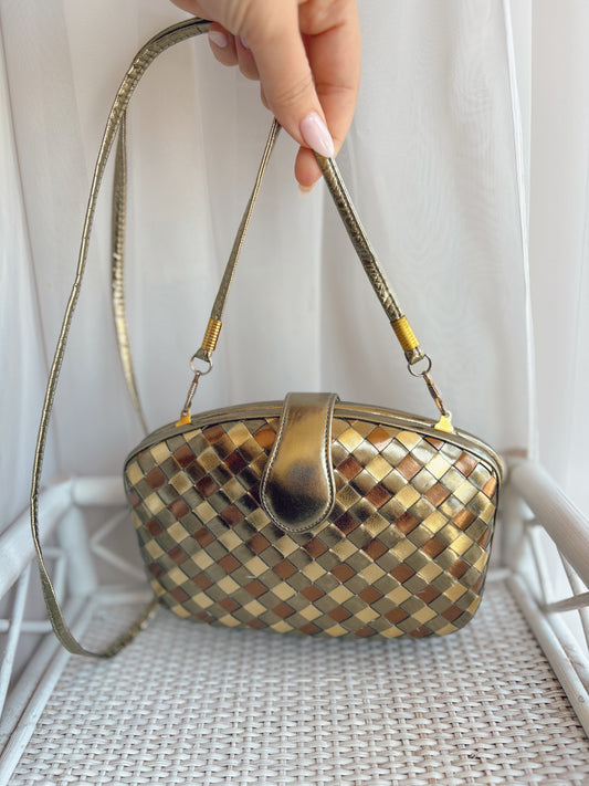 Metallic evening bag