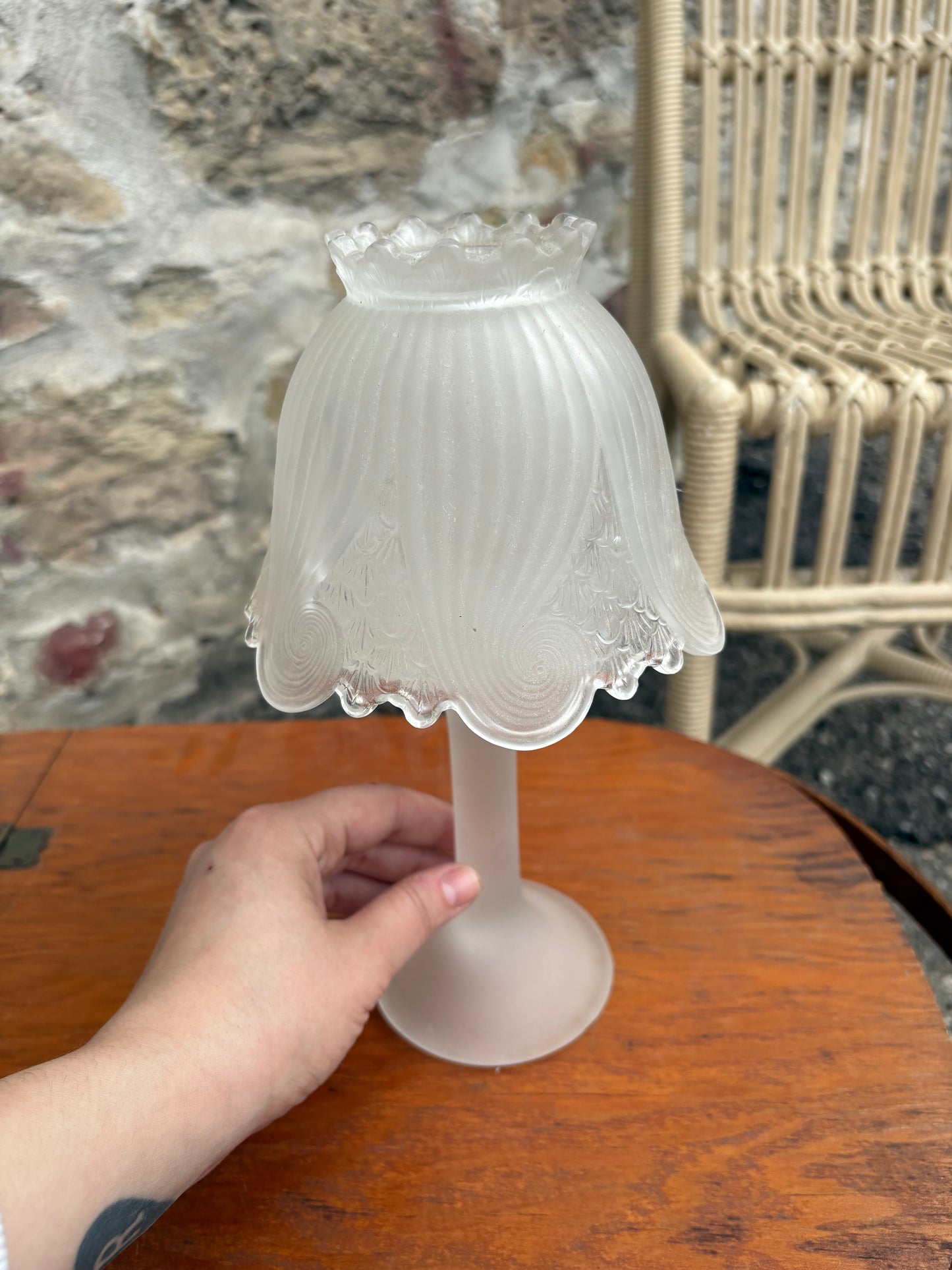 Frosted Glass Fairly Lamp