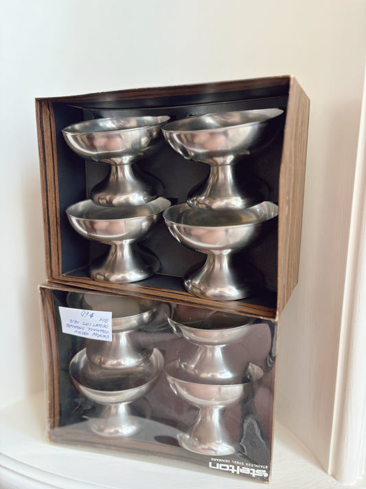 Stelton Denmark Stainless Steel Dessert Cups