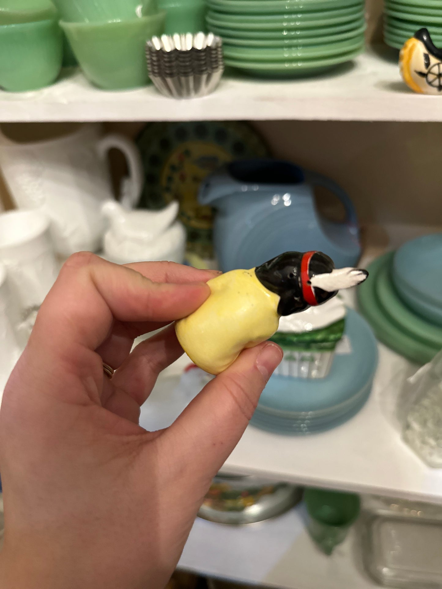Indigenous people canoe salt & pepper shaker set
