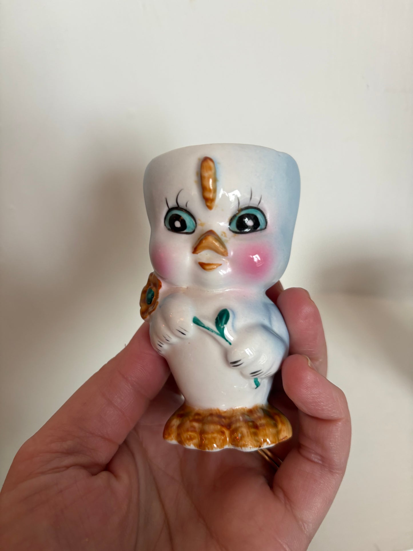 Blue Bird Handled Egg Cups