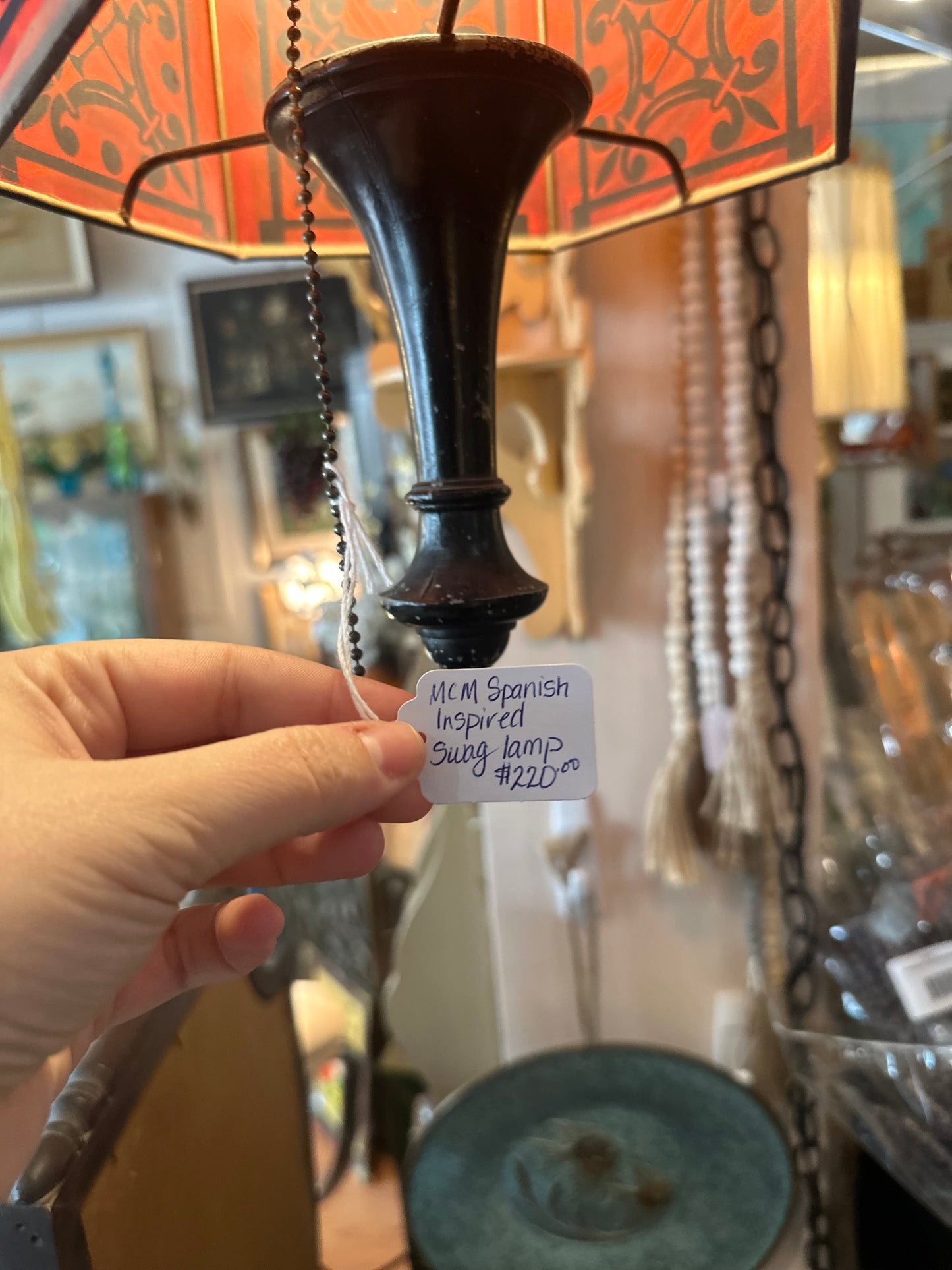 Mid Century Spanish Inspired Swing Lamp