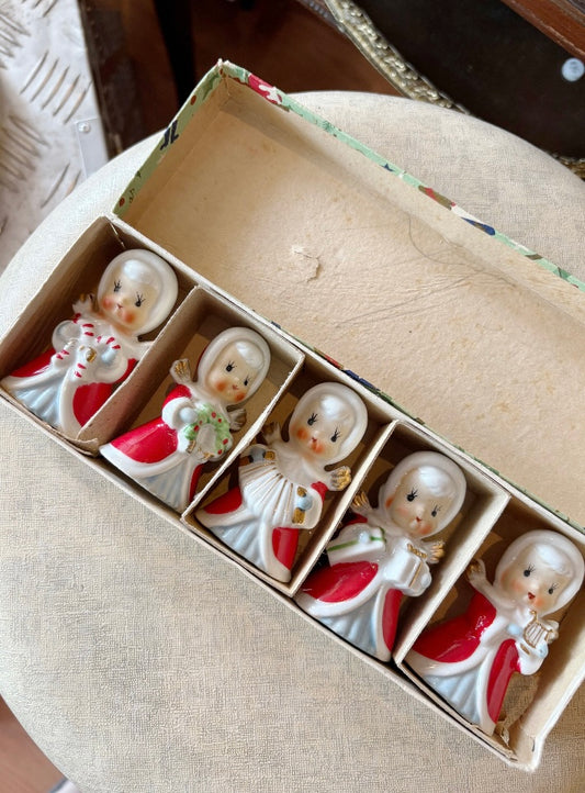 Christmas Angel bells - made in Japan set of 5