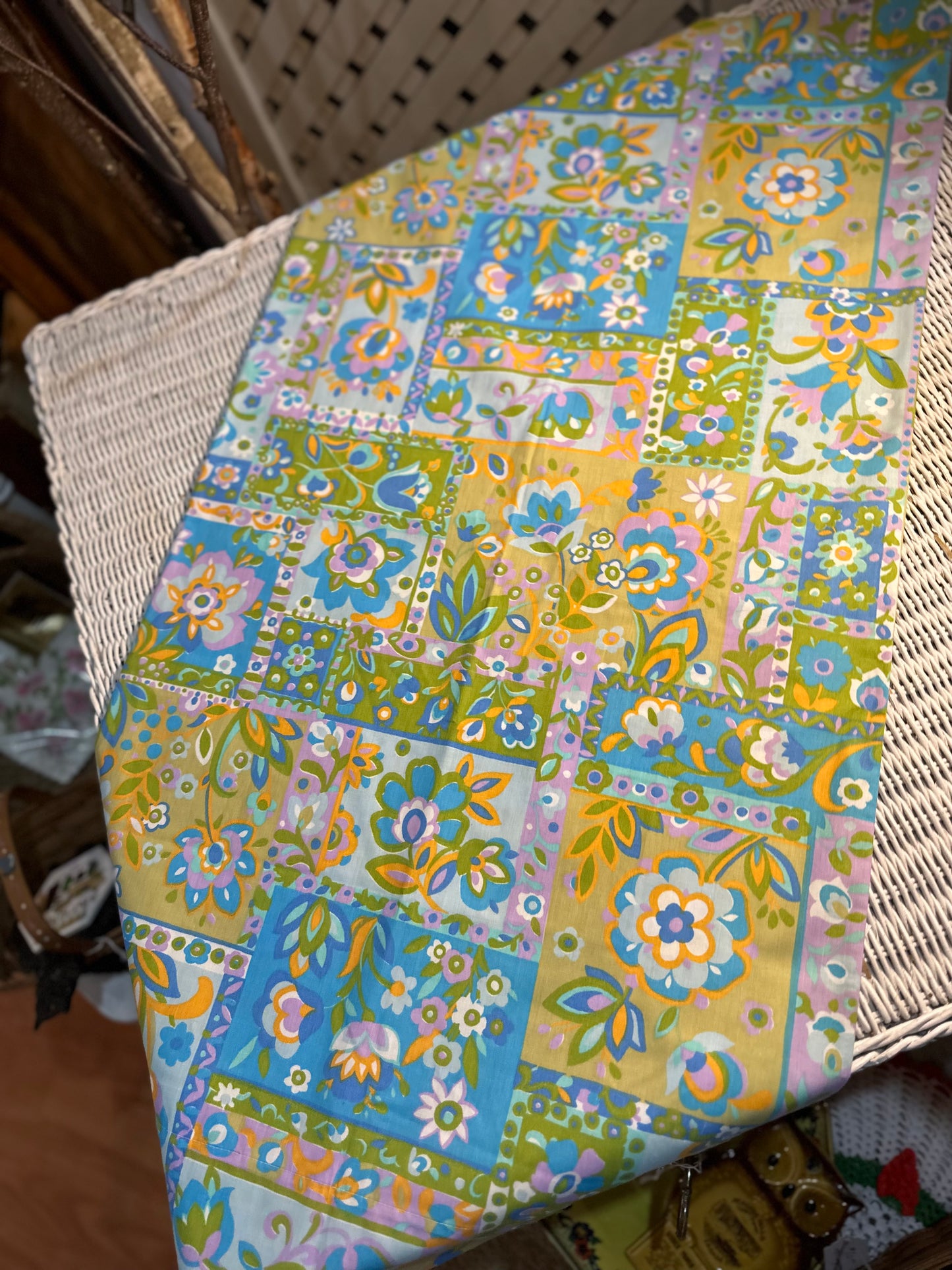 Pair of colourful king sized pillow cases