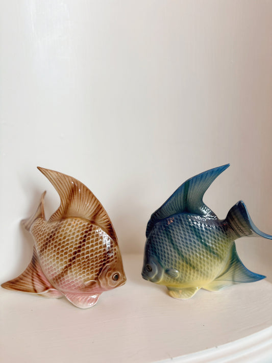Ceramic Fish Figurines - marked Japan