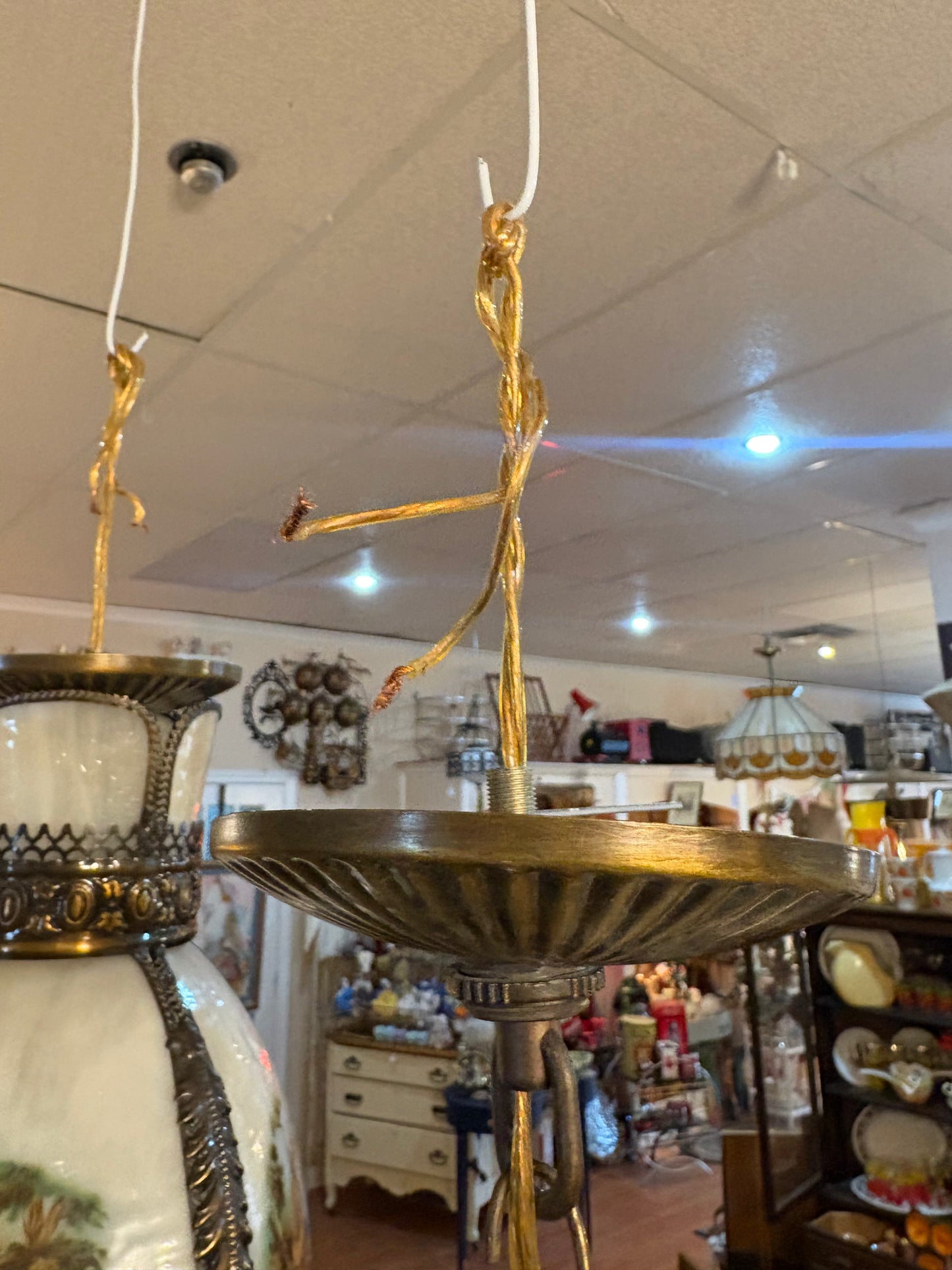 Courier and Ives Swag Lamp #2