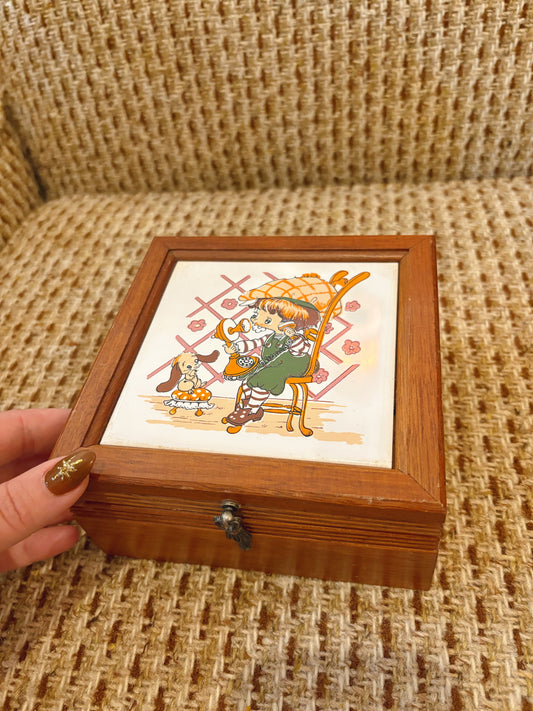 Wood & Tile Jewellery Box