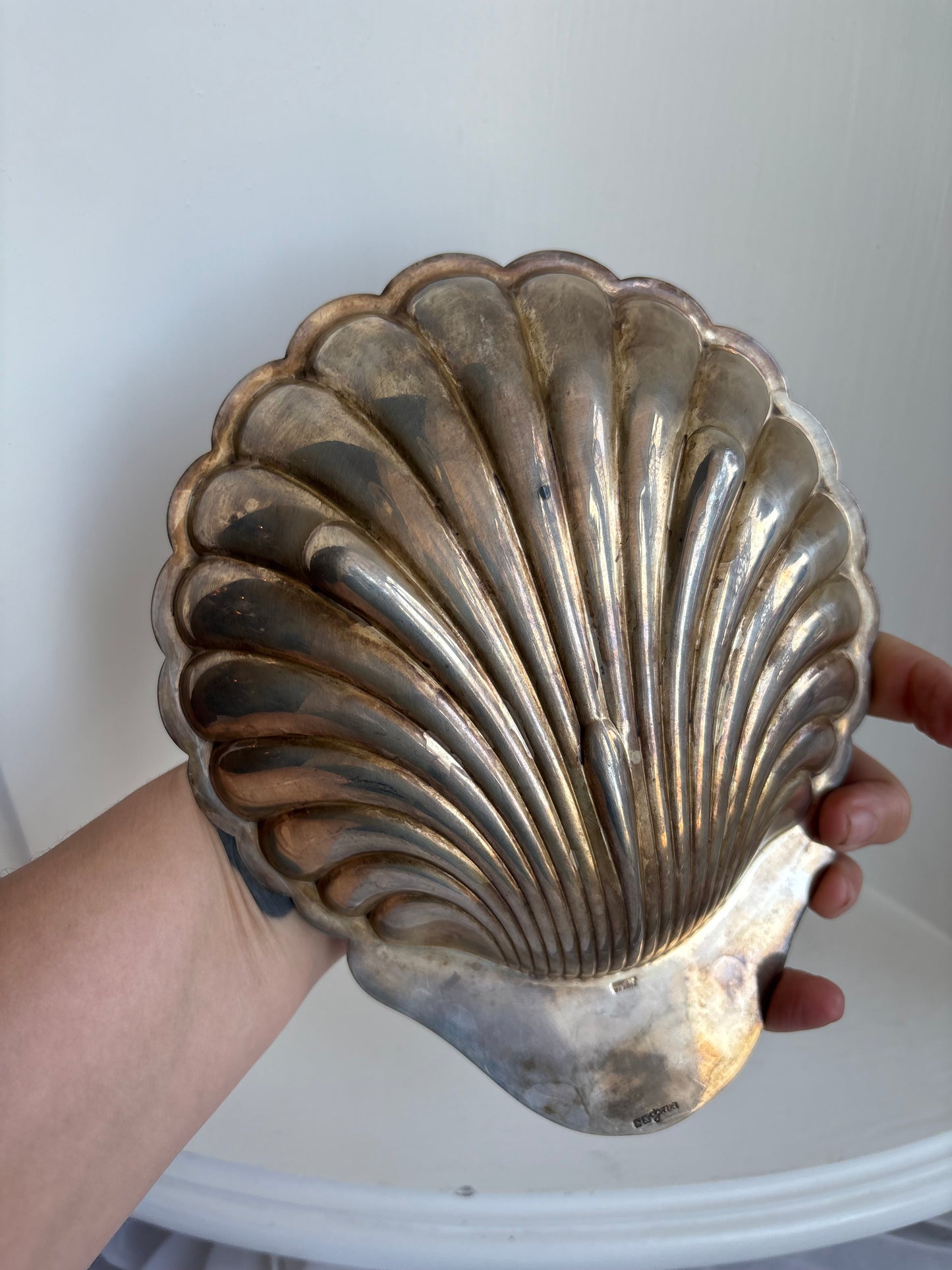 Electro Plated Silver Nickel Shell Dish - Made in England