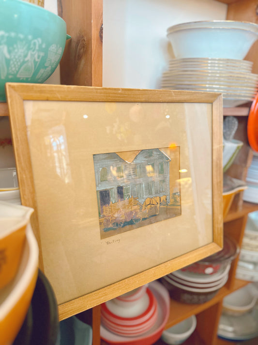 “Waiting” Signed Watercolour Painting