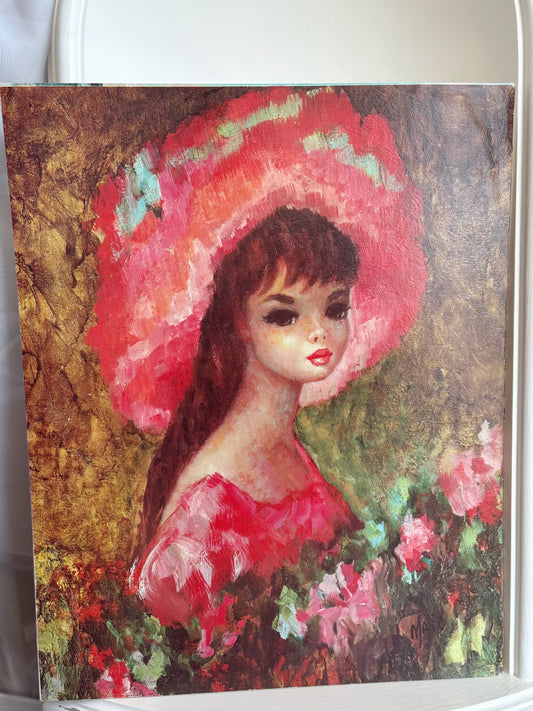 Pink Young Lady by Maio Print