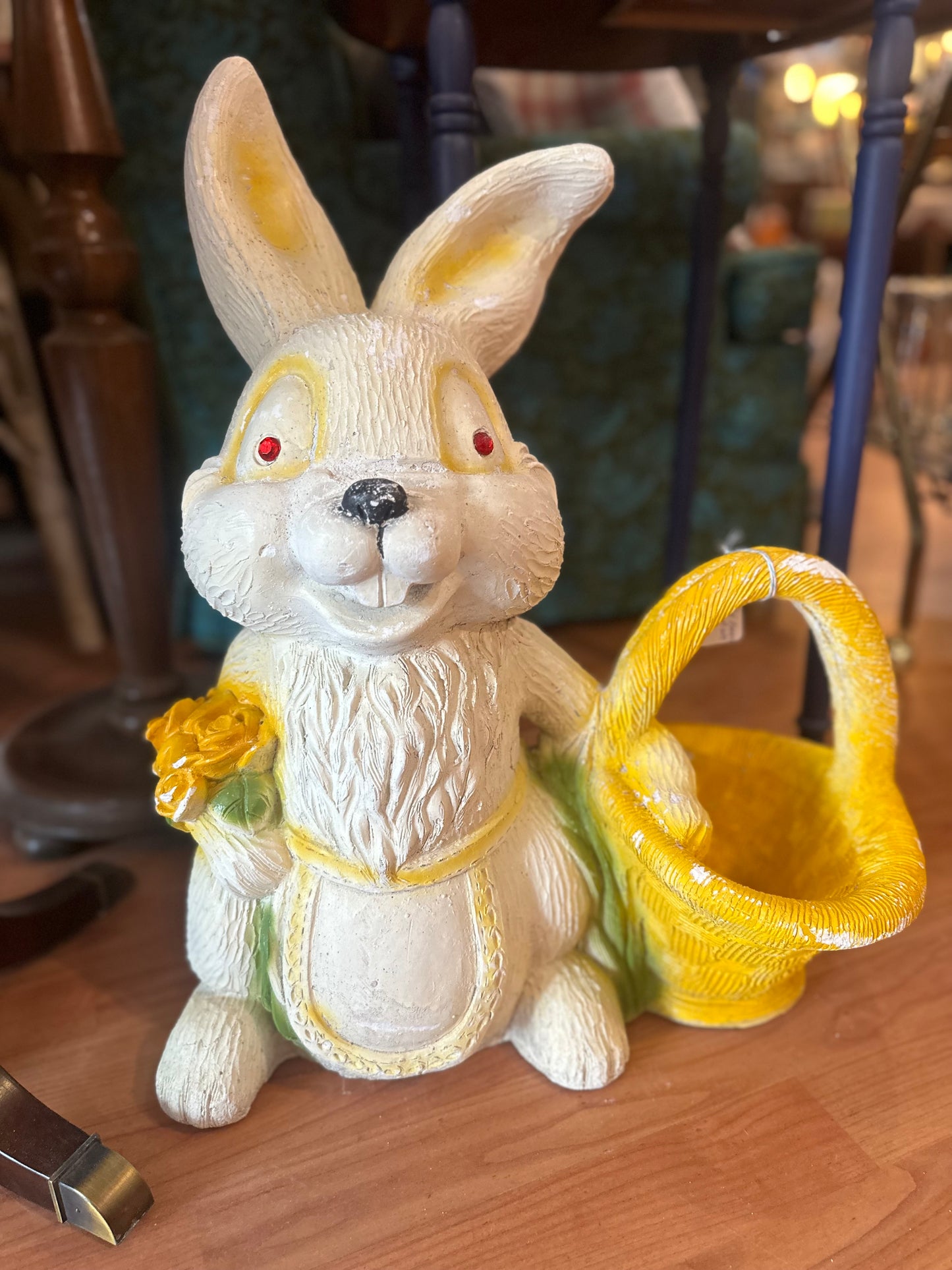 Extra large plaster Easter bunny coin bank
