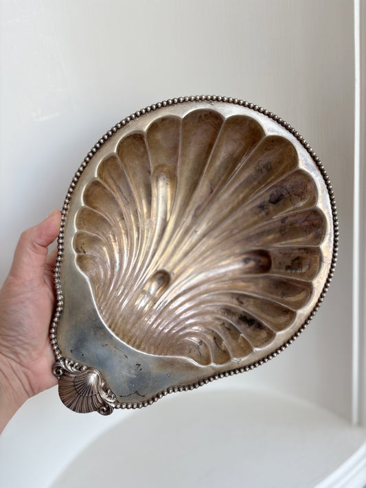 Electro Plated Silver on Copper Shell Dish - WM Rogers Hamilton Ontario
