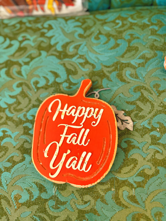 Small wood Happy Fall Yall sign