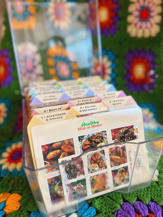 Healthy Meals In Minutes Recipe Box with hundreds of recipes