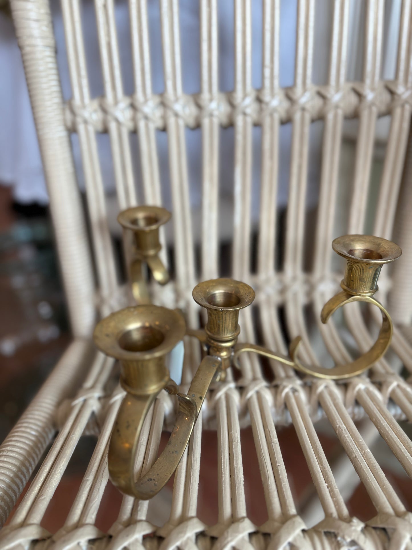 Solid Brass 4 candle holder