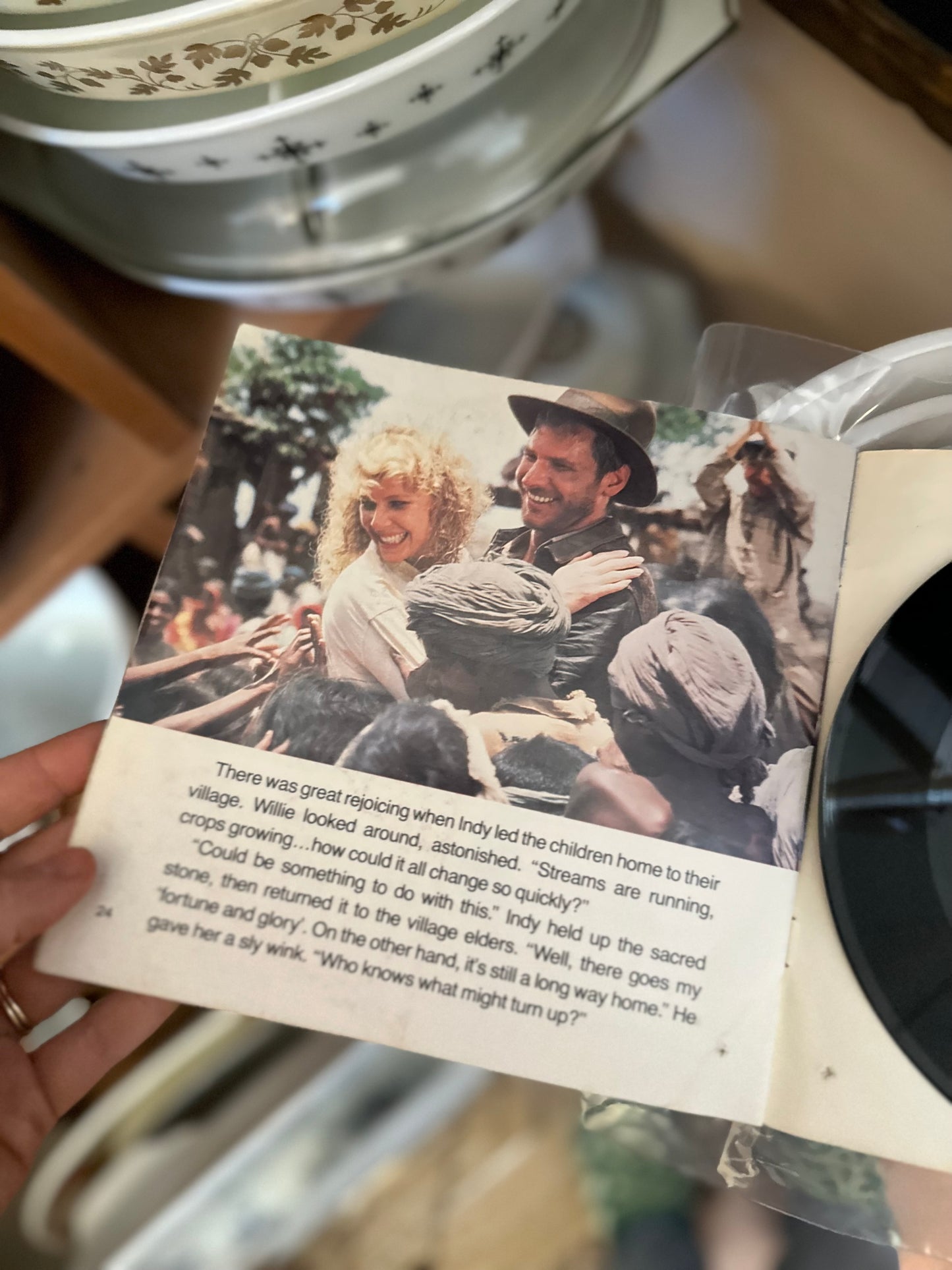 Indiana Jones storybook & vinyl - 33 1/2 Buena Vista Records - 465