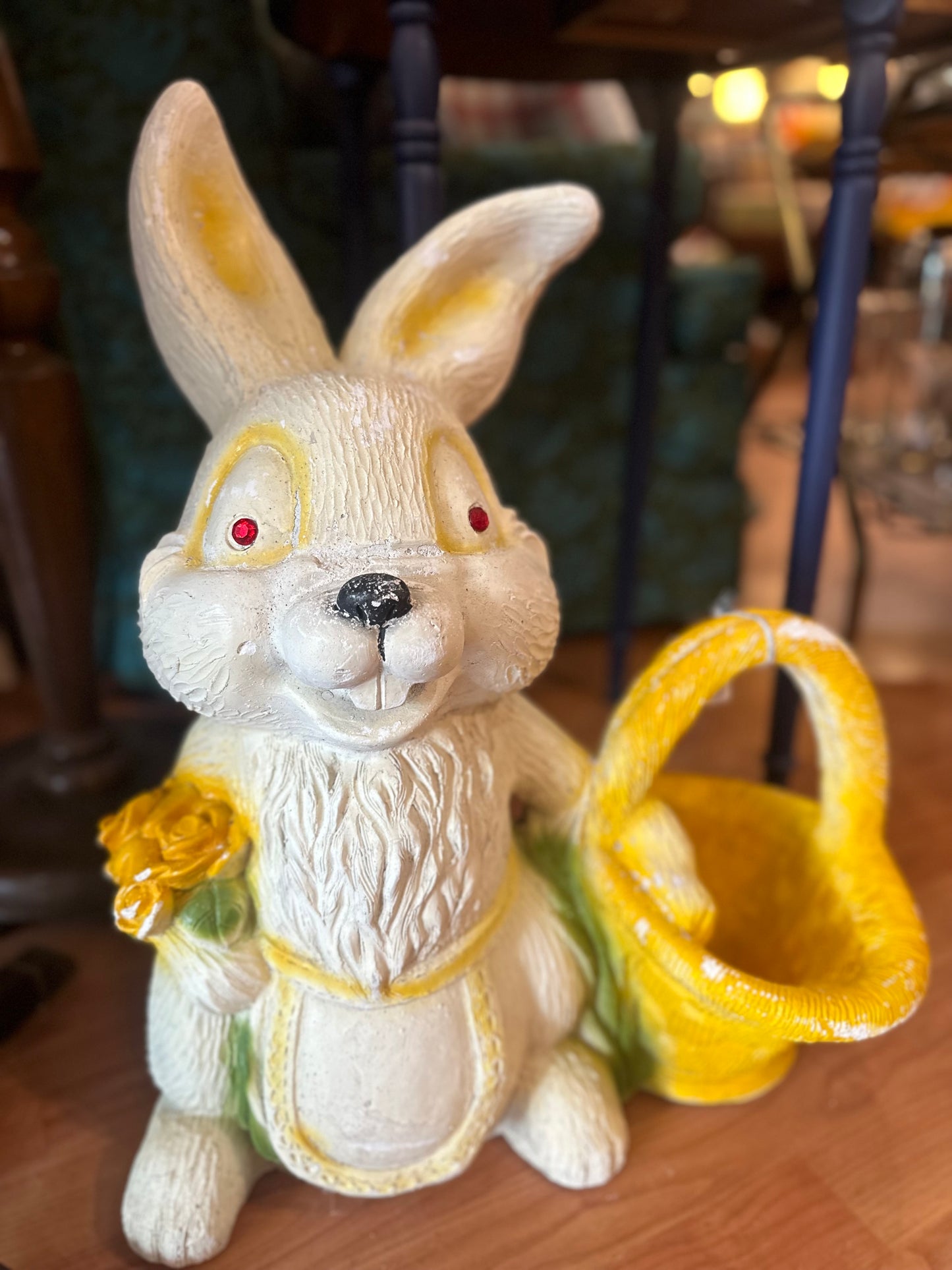 Extra large plaster Easter bunny coin bank