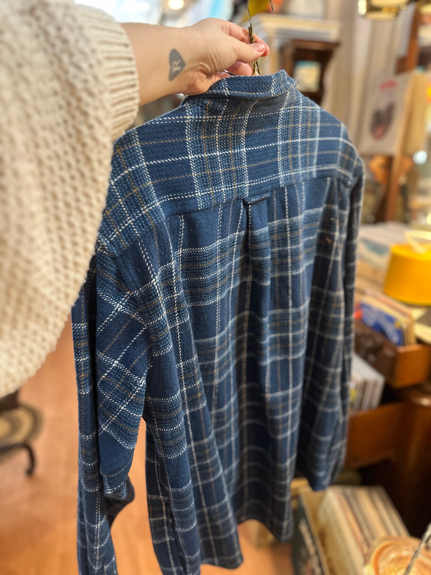 100% Cotton Woolrich XL The Green Label Collection Blue Button Up Shirt