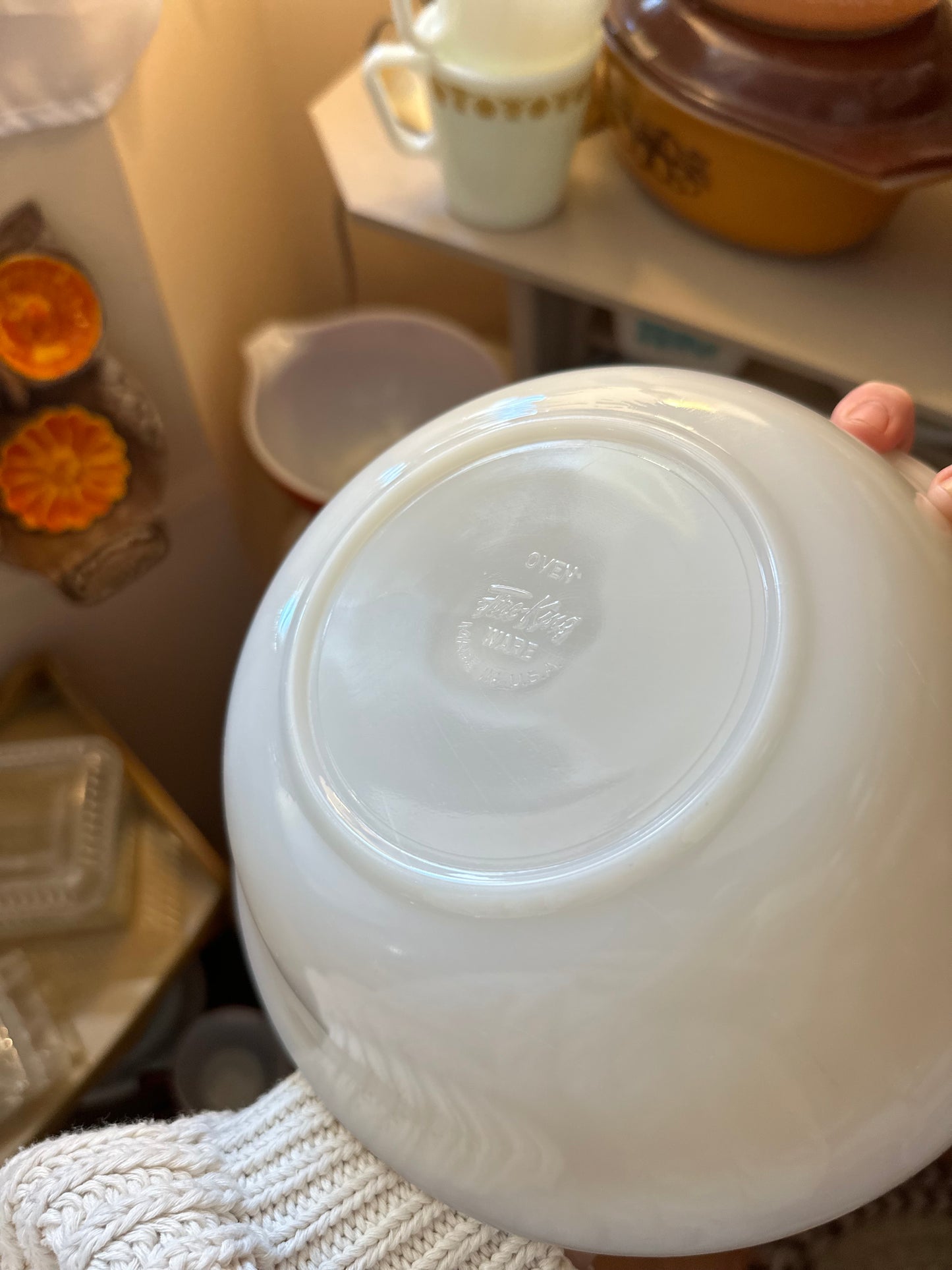 Fire King Golden Anniversary large serving bowls