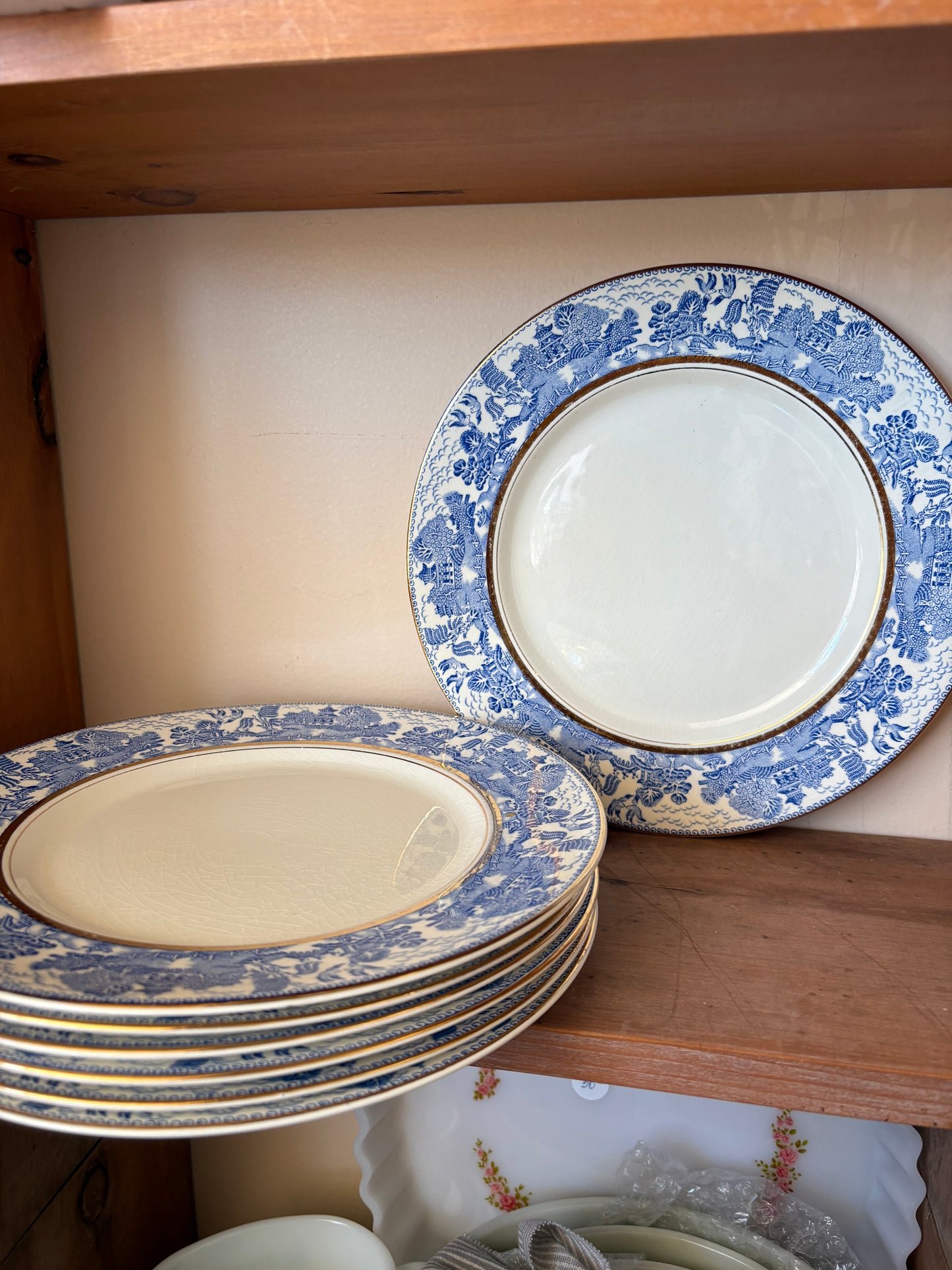 Set of 7 Myott Son & Co England Plates dinner plates