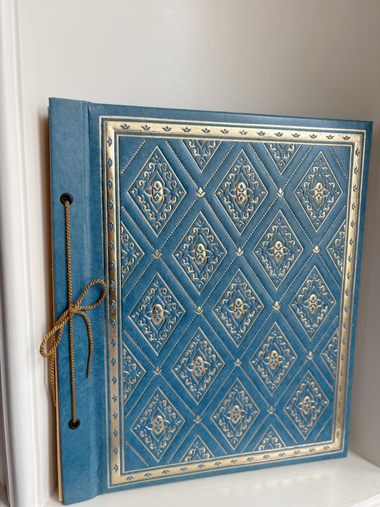 Blue vintage scrapbook never before used