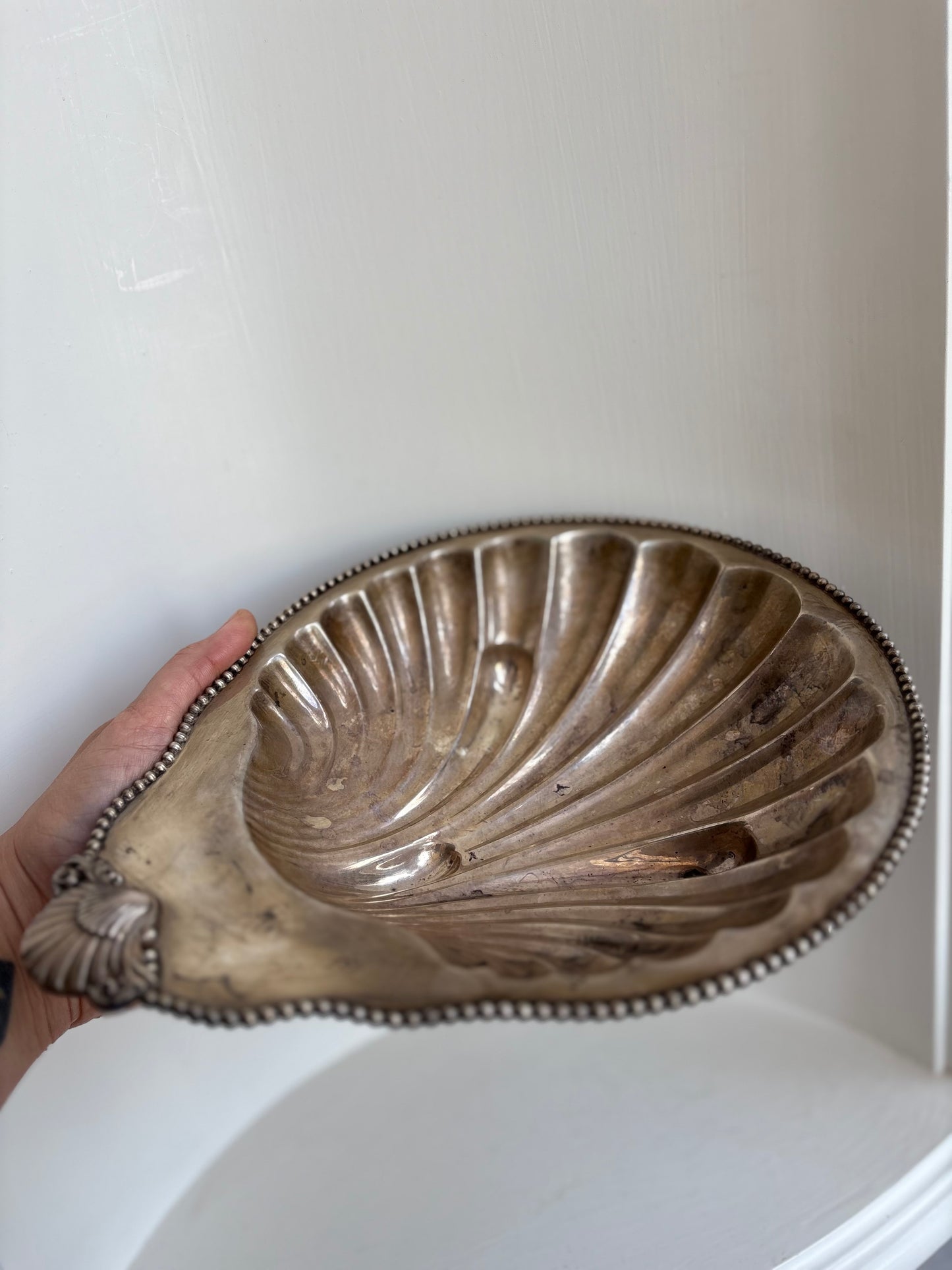 Electro Plated Silver on Copper Shell Dish - WM Rogers Hamilton Ontario