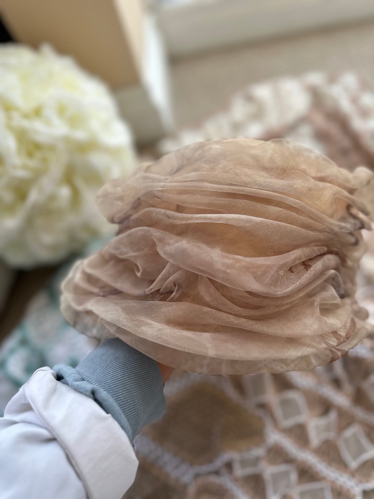 Slouchy Peach Basket Hat - large