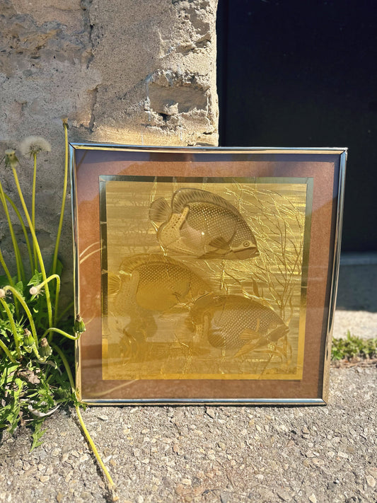 Engraved in France foil art - framed