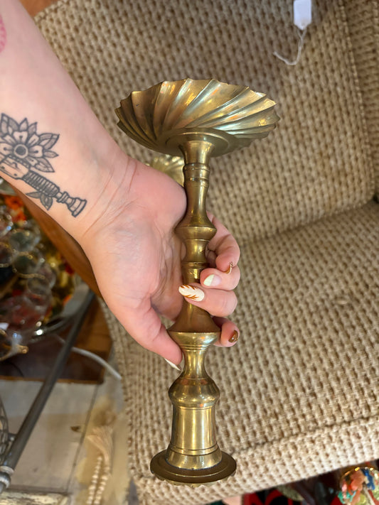 1970s Brass Candle Stick Holders