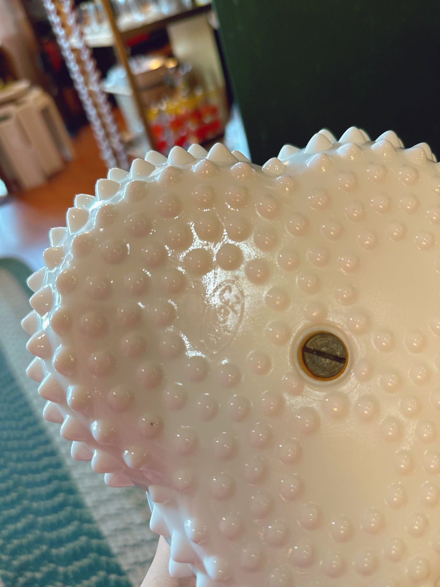 Fenton Glass hobnail tray