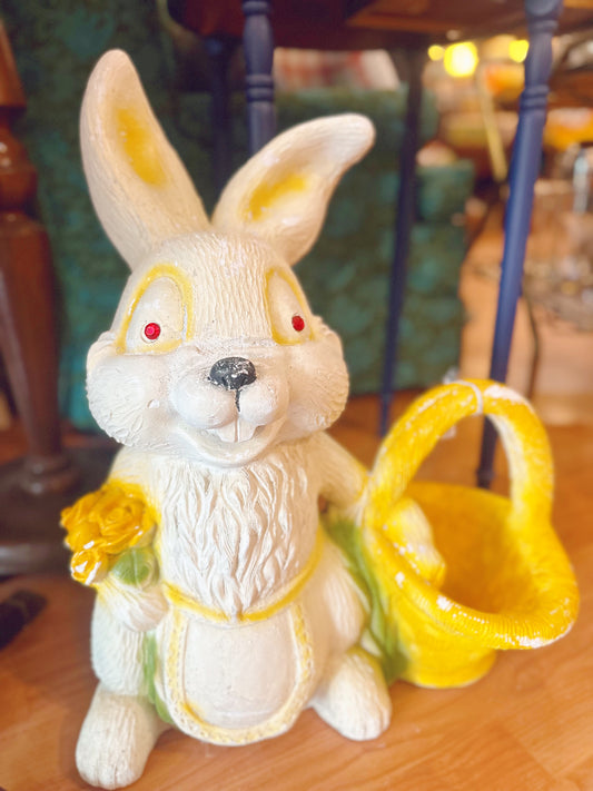 Extra large plaster Easter bunny coin bank